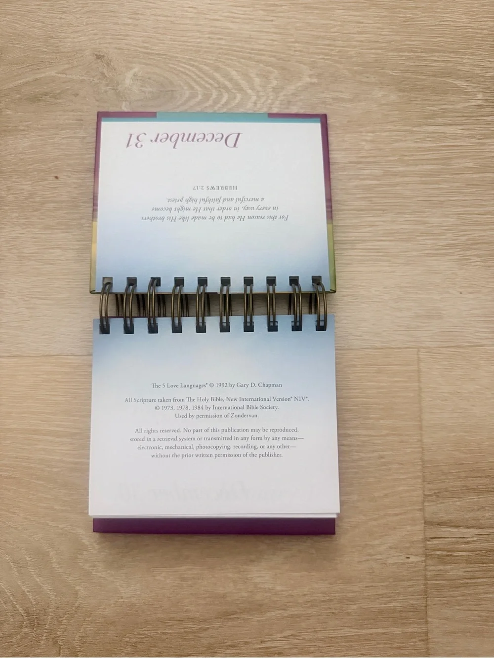 Gary Chapman The 5 Love Languages Desk Flipbook Calendar